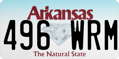 AR license plate 496WRM
