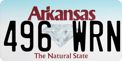 AR license plate 496WRN