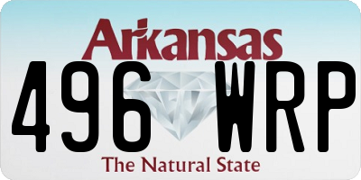 AR license plate 496WRP