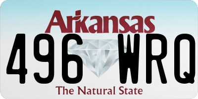 AR license plate 496WRQ