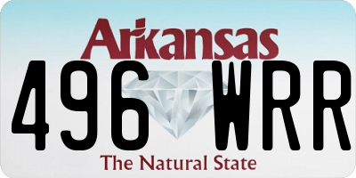 AR license plate 496WRR
