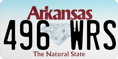 AR license plate 496WRS