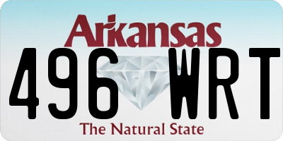 AR license plate 496WRT