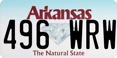 AR license plate 496WRW