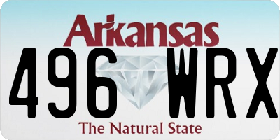 AR license plate 496WRX