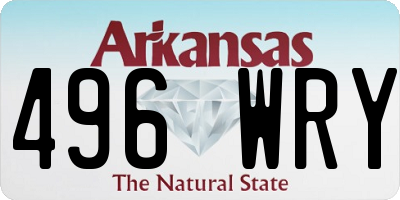 AR license plate 496WRY