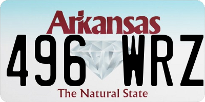 AR license plate 496WRZ