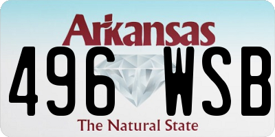 AR license plate 496WSB