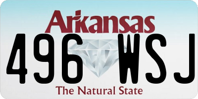 AR license plate 496WSJ