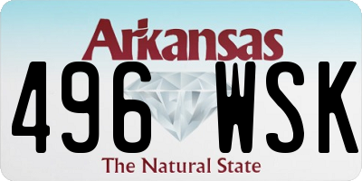 AR license plate 496WSK