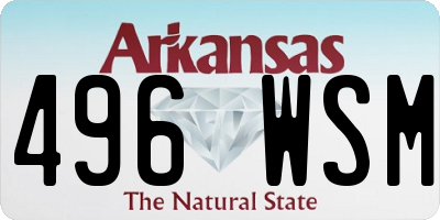 AR license plate 496WSM
