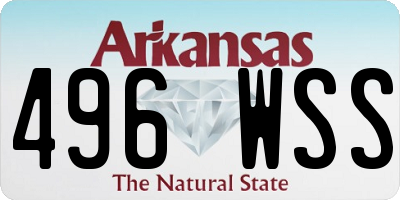 AR license plate 496WSS
