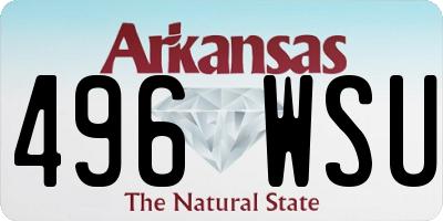 AR license plate 496WSU
