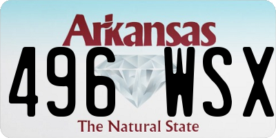 AR license plate 496WSX