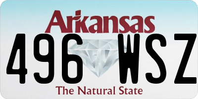 AR license plate 496WSZ