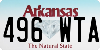 AR license plate 496WTA