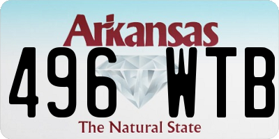 AR license plate 496WTB