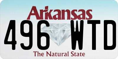 AR license plate 496WTD