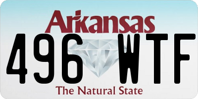 AR license plate 496WTF