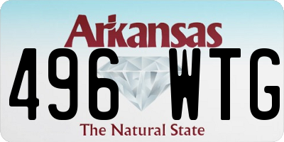AR license plate 496WTG