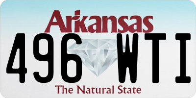 AR license plate 496WTI