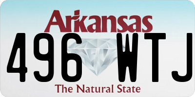 AR license plate 496WTJ