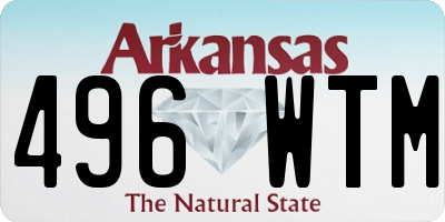 AR license plate 496WTM