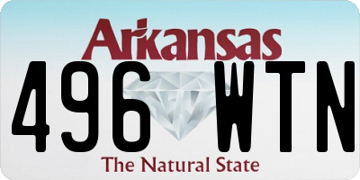AR license plate 496WTN