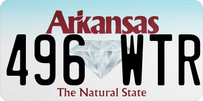 AR license plate 496WTR