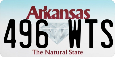 AR license plate 496WTS