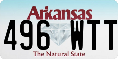 AR license plate 496WTT