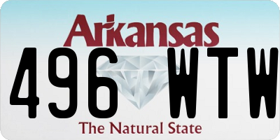 AR license plate 496WTW