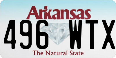 AR license plate 496WTX