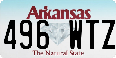 AR license plate 496WTZ