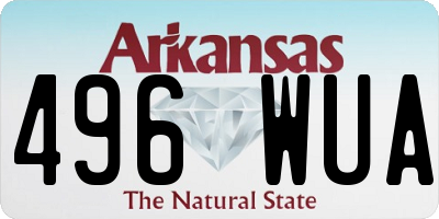 AR license plate 496WUA