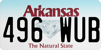 AR license plate 496WUB