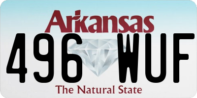 AR license plate 496WUF