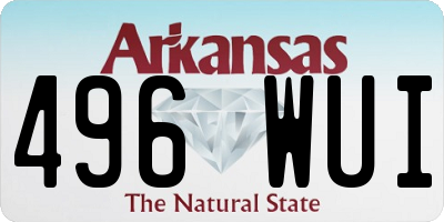 AR license plate 496WUI
