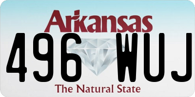 AR license plate 496WUJ