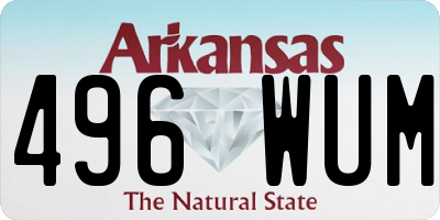 AR license plate 496WUM