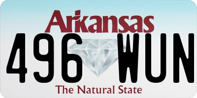 AR license plate 496WUN
