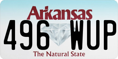 AR license plate 496WUP