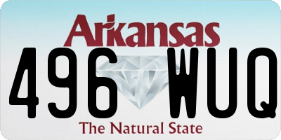 AR license plate 496WUQ