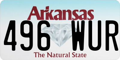 AR license plate 496WUR