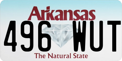 AR license plate 496WUT