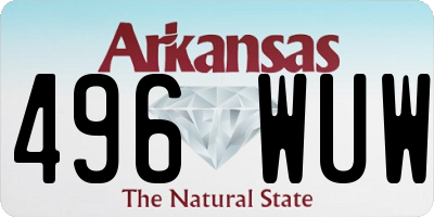 AR license plate 496WUW