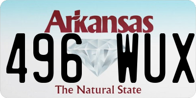 AR license plate 496WUX