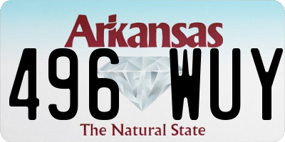 AR license plate 496WUY
