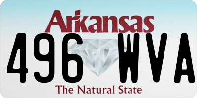 AR license plate 496WVA