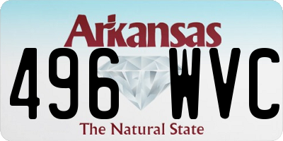 AR license plate 496WVC